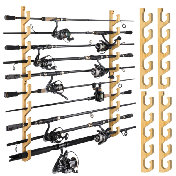 Horizontal Fishing Rod/Pole Holders for Garage